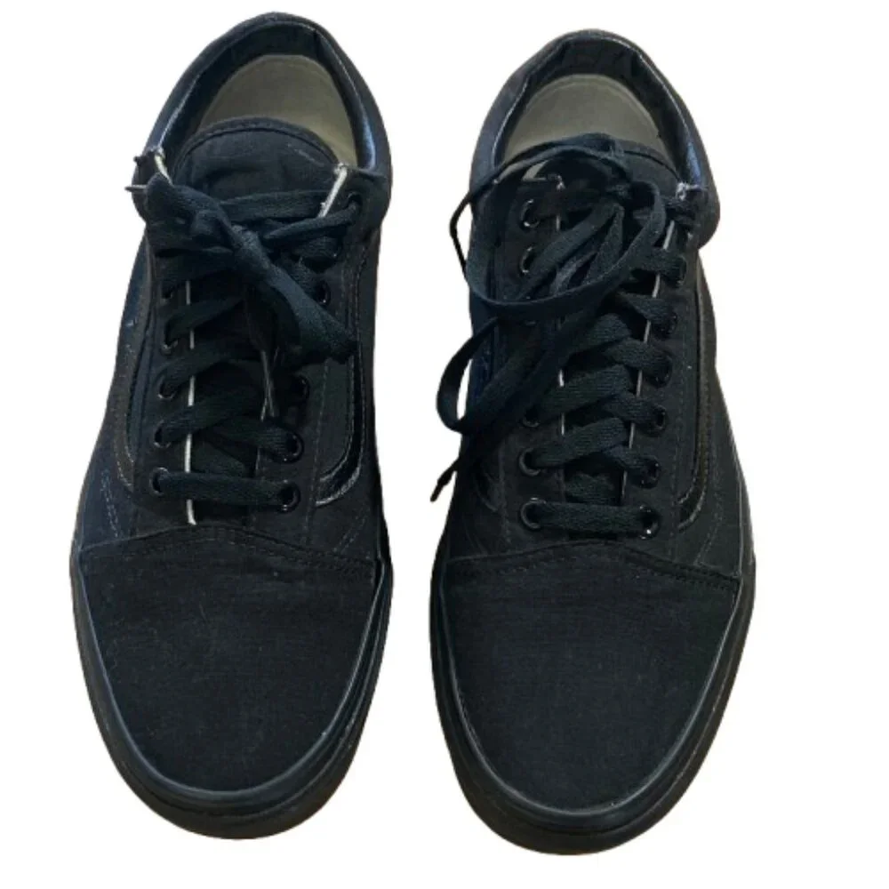 Vans SALE! Unisex Sneakers Off the Wall Low Top Black Canvas Men 10.5 Women 12 - Picture 6 of 6